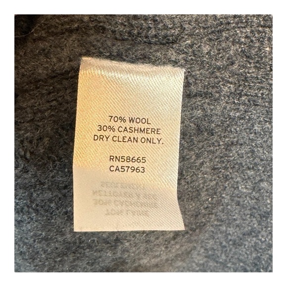 Nordstrom Signature Cable Knit Wool/Cashmere Cardigan in Charcoal NWT - Picture 4 of 6